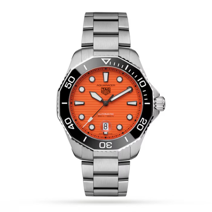 Aquaracer Skilled 300 Males’s Orange Diver Watch – 43mm